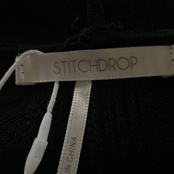 Stitchdrop hooded pullover sweater women’s medium black oversized new - Picture 5 of 15